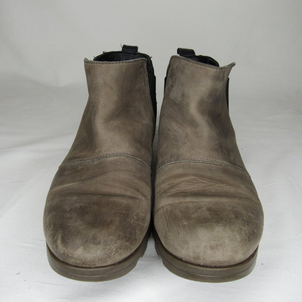 Sorel Quarry Gray Brown Distressed Emelie Chelsea Boot Women's 8.5 - Picture 2 of 8